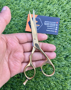 Tijeras profesionales de corte de pelo de acero inoxidable de 5,0 pulgadas al por mayor, tijeras de peluquero con punta de hoja afilada de Color dorado - Product Image 6