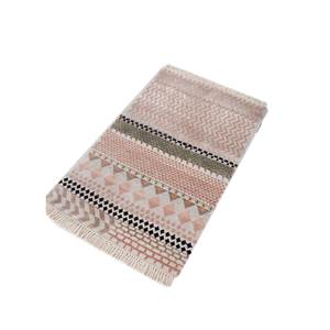 พรมไหมไผ่ผสมขนสัตว์ถักมือลายเรขาคณิตนามธรรม หนา 10 มม. รุ่น Manchaha Ivory สำหรับบ้าน ห้องโถง รูปทรงสี่เหลี่ยมผืนผ้า รุ่น-Les-2343 - Product Image 2