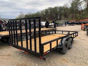 Nouvelle remorque utilitaire 7x16 7K GVWR Remorque agricole robuste avec cadre en acier Rampe de chargement Porte Essieu tandem Pour travaux agricoles Transport - Product Image 4