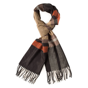 Fashion Fall Thick Stock Long Large Cape Tassel Acrylic Chunky Fringe Winter Women Fluffy Plaid Knitted <b>Scarves</b> - Product Image 2