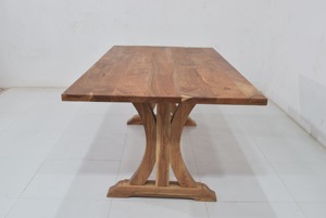 Bannie Modern Solid Wood Handmade Eco-Friendly Dining Table Sleek Style Compact for Kitchen Dining Rooms Wholesale Price M/S - Product Image 4