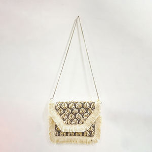 Pochette de plage pour femme Banjara Boho Designer, faite à la main, décontractée, en cuir artisanal, ornée de perles et de broderies en pierre, multi-usages - Product Image 1