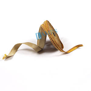 Adorno de oro francés OEM, adornos de encaje trenzado personalizados, alambre artesanal textil de galón, encaje trenzado metálico - Product Image 2