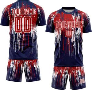 ODM OEM Uniforme de football personnalisé 2025 Kit de football tendance Ensemble léger à séchage rapide en gros Short en jersey Combo 100% polyester - Product Image 3