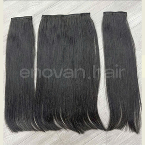 Prix d'usine CLIP IN Extensions de cheveux humains vietnamiens Vierge Texture douce non traitée Qualité durable Approvisionnement sur le marché d'exportation - Product Image 1
