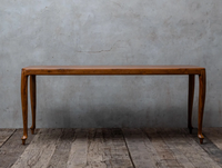 Table à manger rectangulaire minimaliste en placage de noyer Table basse rétro en bois massif pour le salon et le salon