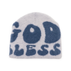 Bonnets personnalisés en gros Bonnet en jacquard mohair en cachemire de qualité supérieure avec logo en tricot de haute qualité imprimé pour le voyage - Product Image 6