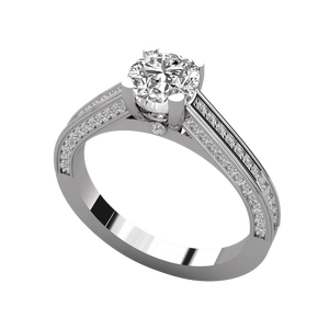 Bague pour femme en or 14 carats avec diamant solitaire cultivé en laboratoire - Product Image 5