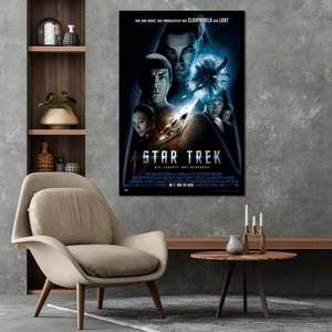 Affiche Star Trek XI the Future Begins de style moderne avec cadre noir pour affichage mural - Product Image 1