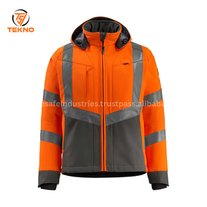 Nuevo estilo 2025 Hombres de alta calidad Visibilidad Cremallera Sudadera con capucha Ropa de trabajo cómoda Reflectante de alta calidad Hi Vis Sudaderas con capucha Servicio OEM - Product Image 2