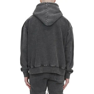 Sweats à capuche personnalisés en coton mélangé avec une éponge vintage délavée au soleil pour l'hiver à un prix - Product Image 2