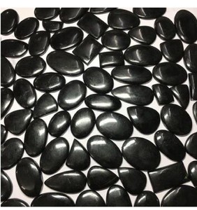 Cabujón de turmalina negra Piedras preciosas sueltas Óvalos azules Piedras de cristal Natural de alta calidad - Product Image 3