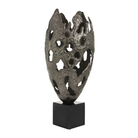 Sculpture moderne en aluminium de luxe élégante, figurine décorative noire pour la maison, le bureau, le salon, la salle à manger à bas prix