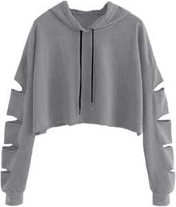 Fashion Casual Oversize Crop Drop Shoulder <b>Hoodie</b> <b>Women</b> Custom Pullover Sweatshirt Streetwear Bulk Wholesale - Product Image 1