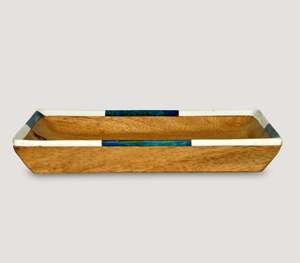 Pointe en laiton poli incrusté contemporain écologique et support en fer pour corne à boire en métal - Product Image 6