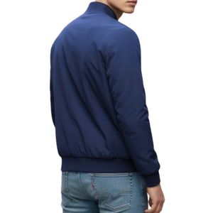Blouson Bomber Slim Fit Bleu Royal Homme Broderie Logo Personnalisé Style Baseball Varsity Coupe-Vent Casual Blouson de Vol Extérieur - Product Image 2