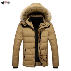 High Quality Custom Men's Puffer <b>Jacket</b> <b>Canvas</b> Stand Collar Anti-Bacterial Eco-Friendly Winter <b>Jacket</b> - Product Image 4