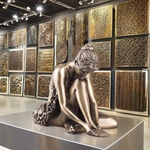 ブロンズ製の座るバレエダンサー像、金属工芸品 - Product Image 4