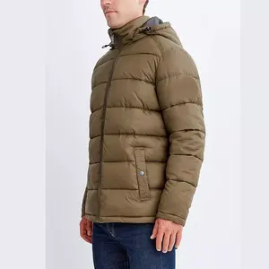 Manteau d'hiver léger rembourré avec poches pour homme, OEM, personnalisé, chaud - Product Image 3