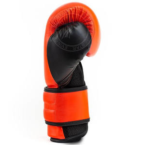 Guantes de boxeo acolchados con molde hecho a mano de cuero de Vaca Naranja vintage con logotipo personalizado de marca - Product Image 3
