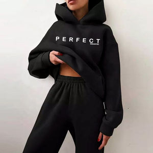 Ensemble de survêtement pour femmes automne-hiver, ensemble de 2 pièces, sweat-shirts pour femmes, vêtements de rue, sweat-shirts, pantalons de survêtement, logo personnalisé - Product Image 3