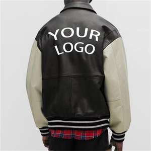 Blouson aviateur décontracté pour hommes avec fermeture à glissière sur le devant et option de logo personnalisé vêtements d'extérieur à la mode streetwear en plusieurs couleurs - Product Image 2