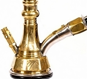 Juego de cachimba de lujo en miniatura de latón con jarrón a juego, boquilla de acrílico y juego completo - Product Image 3
