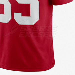 Camiseta de Fútbol Americano para Hombre, Manga Corta, Talla Grande, Color Personalizado, Logotipo Personalizado, Impresión por Sublimación, 100% Poliéster, Transpirable, de Secado Rápido - Product Image 4