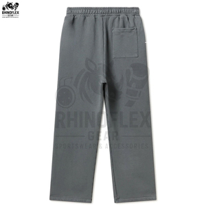 Pantalon de survêtement en toile foncé en gros, léger, à la mode, personnalisable avec logo et design, taille élastique, respirant, décontracté - Product Image 2
