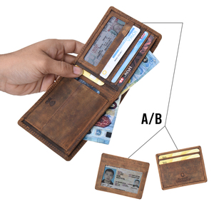 Genuine Leather Bi-fold <b>Wallet</b> with Detachable <b>Card</b> Holder. - Product Image 3