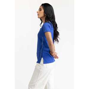 Camiseta de Punto Azul Rey para Mujer, Modelo 231-213-006 - Product Image 1