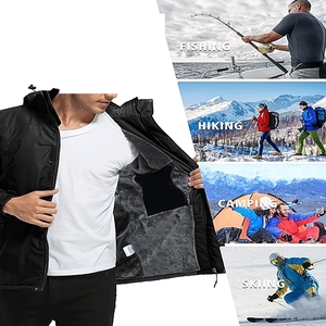 Chaqueta cortavientos revestida personalizada al por mayor con cuello levantado transpirable de talla grande impermeable logotipos personalizados y colores - Product Image 3