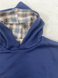 Men's Lined Hoodie <b>Navy</b> Letter Design Front & Back Print Long Sleeve Pullover All-Season Casual Custom OEM - Product Image 6