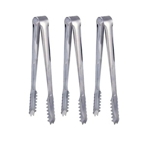 Pince à glace en métal de couleur argent, idéale pour les ustensiles de cuisine, les ustensiles pour la maison et la cuisine - Product Image 2