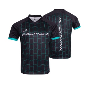 Maillots de football personnalisés en sublimation respirants pour hommes, col en V, 100% polyester - Product Image 4