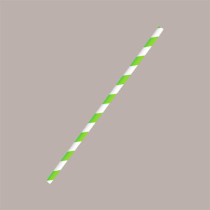 Green <b>Disposable</b> Spiral Paper <b>Straws</b> 8cm X 20cm 2 Pack of 150 Pieces - Product Image 1