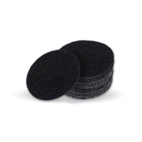 Bande adhésive ronde noire auto-agrippante réutilisable, points de fixation double face