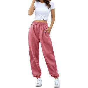Pantalons de jogging pour femmes à taille haute, amples, décontractés, à jambes larges, avec cordon de serrage, élastiques, pantalons de sport - Product Image 5
