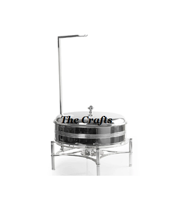 Plat à chafing classique en acier inoxydable de conception standard avec couvercle suspendu et support, pour présentoirs de buffet à domicile ou à l'hôtel, taille personnalisée - Product Image 1