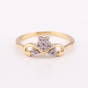 Anillo de aniversario de oro amarillo de 18 quilates, Joyería de diamantes de piedra Real de estilos clásicos para regalo o anillos de piedras preciosas de fiesta - Product Image 2