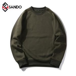 OEM Custom Logo 100% Cotton Heavyweight Embossed Pullover Men's Winter <b>Fleece</b> <b>Sweatshirt</b> Solid Crewneck Hoodies <b>Sweatshirts</b> - Product Image 4