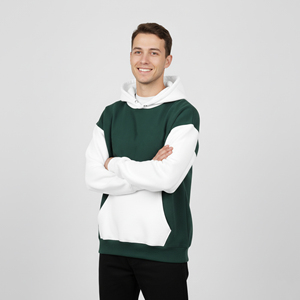 Sweat-shirts à capuche zippés surdimensionnés en molleton 100% coton personnalisés pour hommes, vêtements décontractés d'hiver, 2 tons personnalisés - Product Image 5