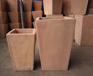 Lot de pots de fleurs classiques en céramique terracotta, grands et petits, pour la décoration intérieure, le bureau, le jardin, la pépinière, et les plantes au sol - Product Image 3