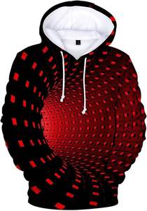 Sweats à capuche à manches longues pour hommes Impression 3D Chemises décontractées créatives à col rond Top Blouse Sweats à capuche légers pour hommes - Product Image 5