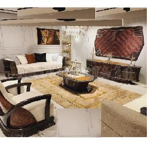 Juego de Sofás de Madera de Teca Marrón para Sala de Estar, Diseño Contemporáneo, Estilo Moderno, 8 Plazas, Resistente, Hecho en EE. UU. - Product Image 1