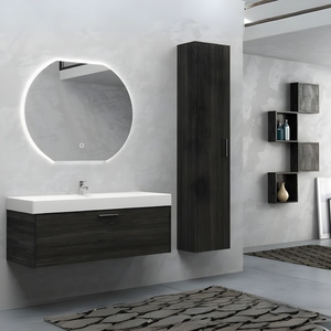 Alvin modello completo Set di mobili da bagno composizione a specchio a colonna sospesa - Product Image 1