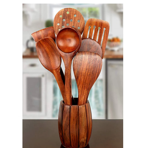 ชุดช้อนไม้ทำมือคุณภาพพรีเมียม งานฝีมือประณีต อุปกรณ์ครัวสำหรับงานเลี้ยง จากประเทศอินเดีย - Product Image 2