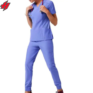 Conjuntos de uniformes médicos personalizados al por mayor uniformes médicos de Enfermería de manga corta impermeables y transpirables uniformes de hospital para enfermeras - Product Image 2