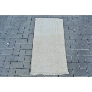 Alfombra de lana moderna Vintage de 17x33 pies, tejido plano de retazos Beige con respaldo de látex para decoraciones de sala de estar, estilo turco - Product Image 1