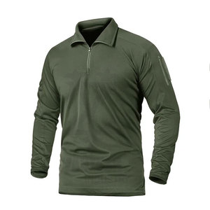 2023 New Design Men's Long Sleeve Shirts Custom <b>Logo</b> Solid 220 Grams Polyester/Cotton Knitted Anti-shrink Breathable OEM Service - Product Image 4